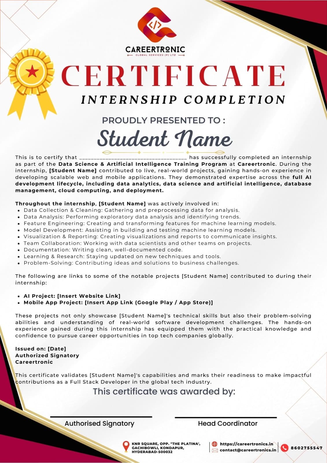 Intership Completion (DS)