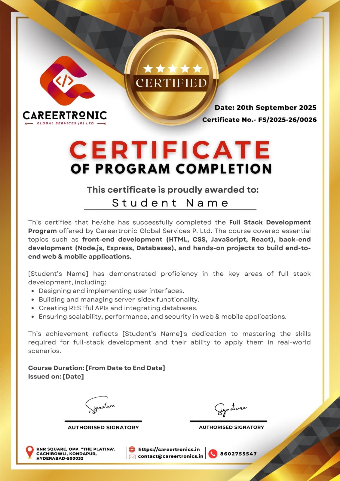 Program Completion (FS)